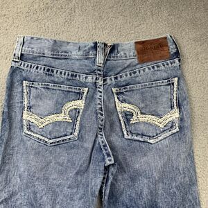 Big Star Voyager Straight Jeans Mens 34x29 Blue Relaxed Distressed Stretch Denim